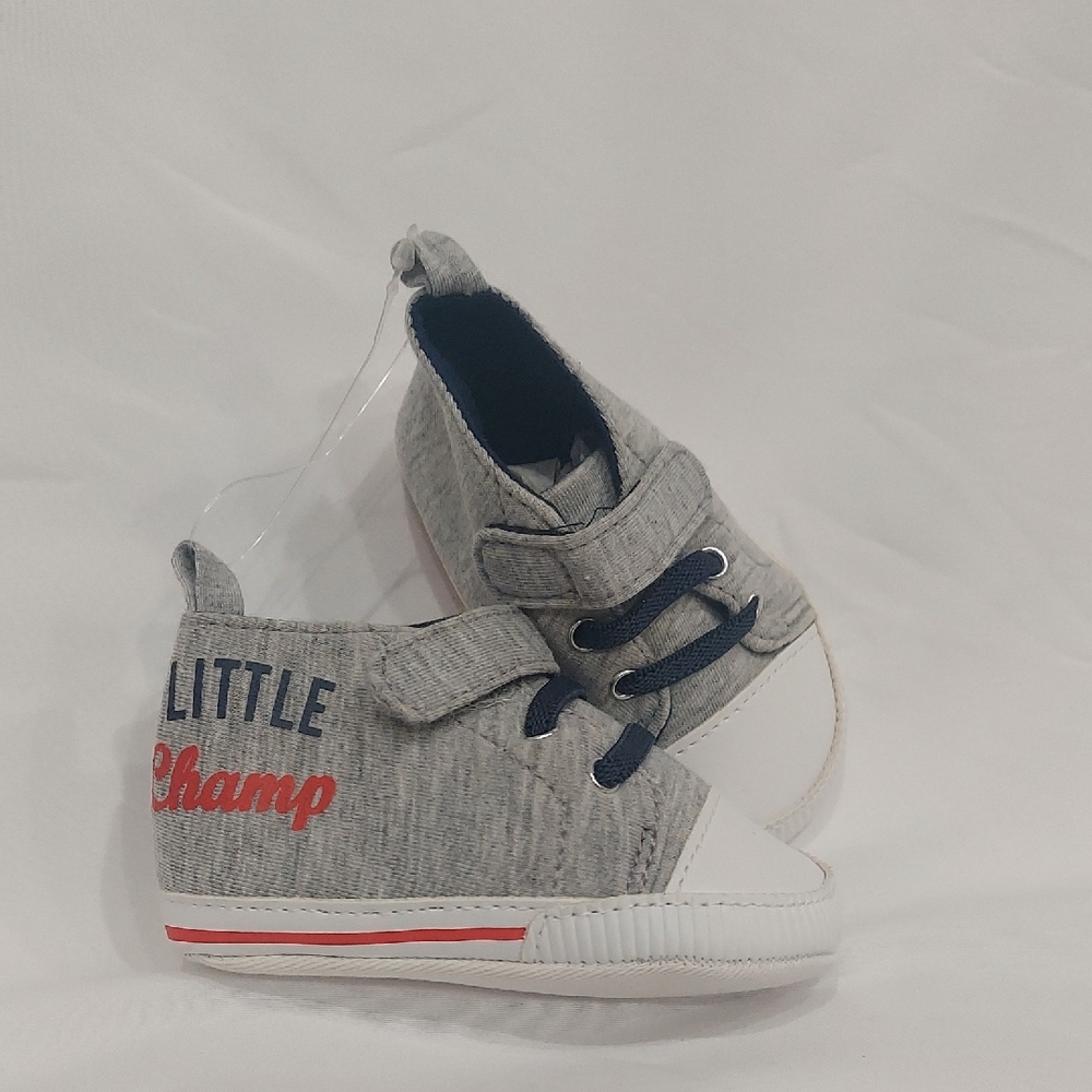 Baby Sneakers 'Little Champ' Grey Canvas